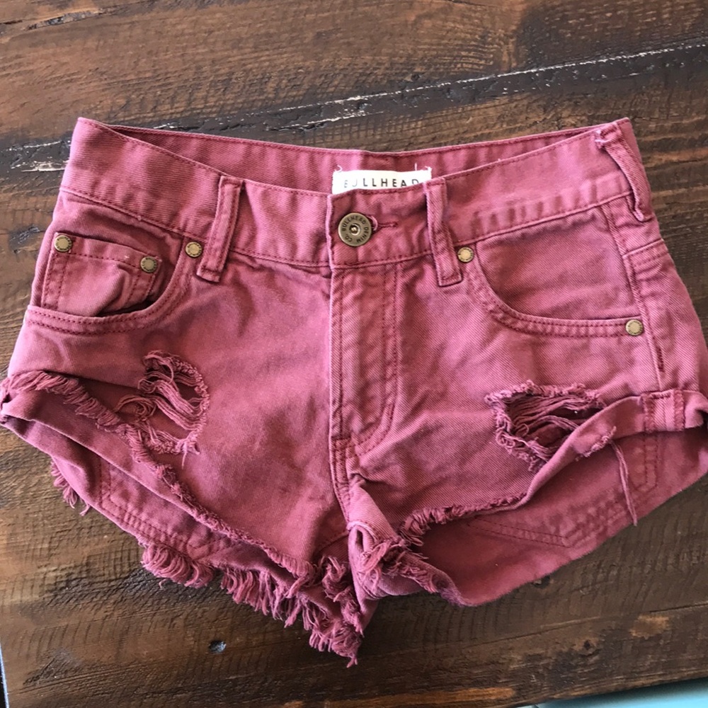 Bullhead Denim jean cutoff shorts size 00